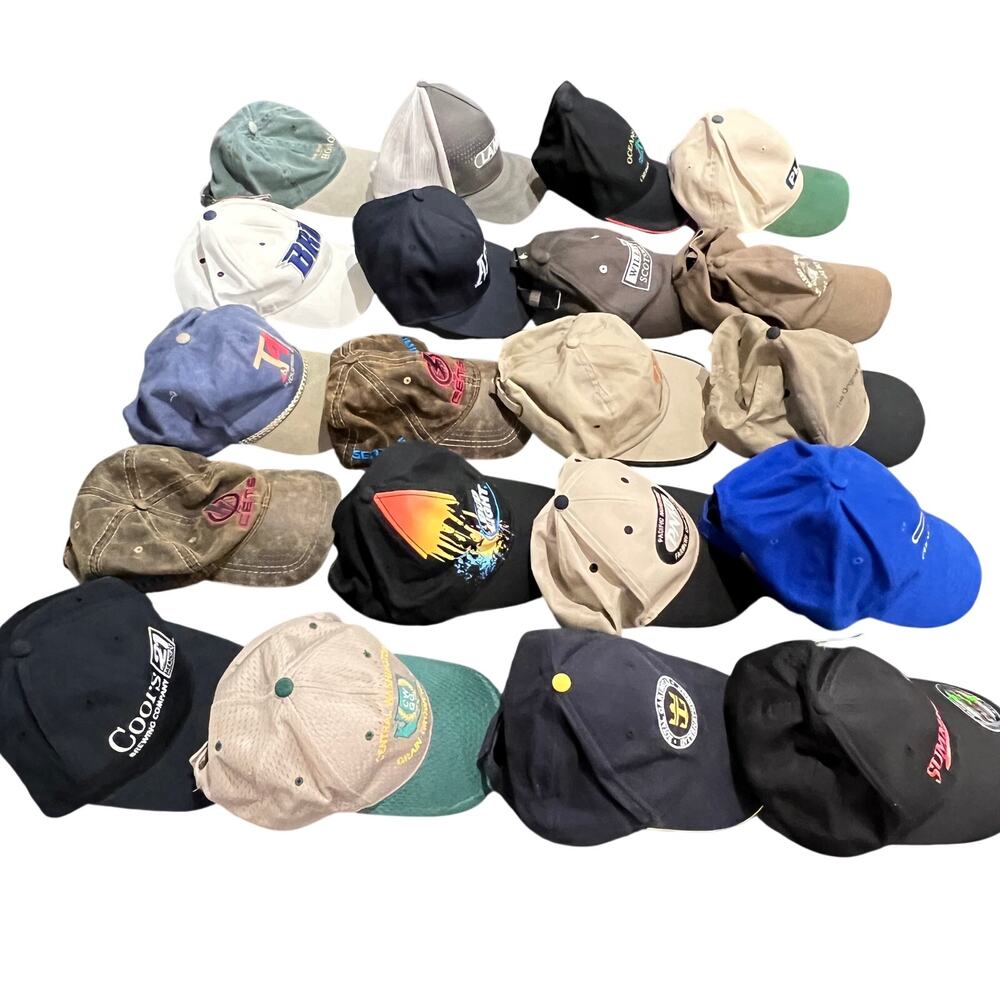 Lot of 20 Used Hats Caps Mixed Brands Promo Agriculture Regional Reseller Bundle - Picture 2 of 6